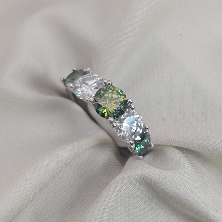 Five Stone Moissanite Band