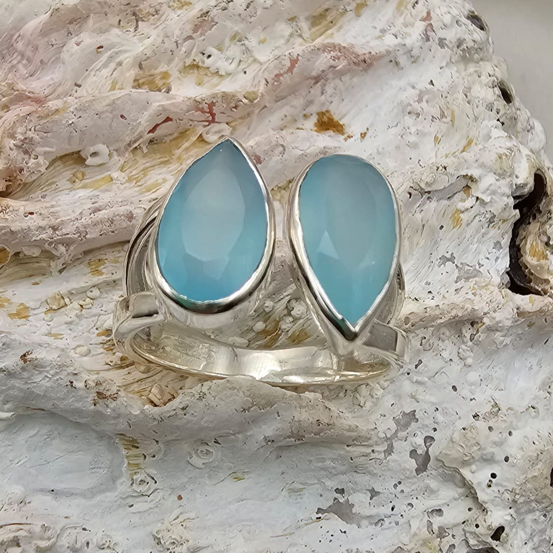 Blue Onyx Wrap Around Ring