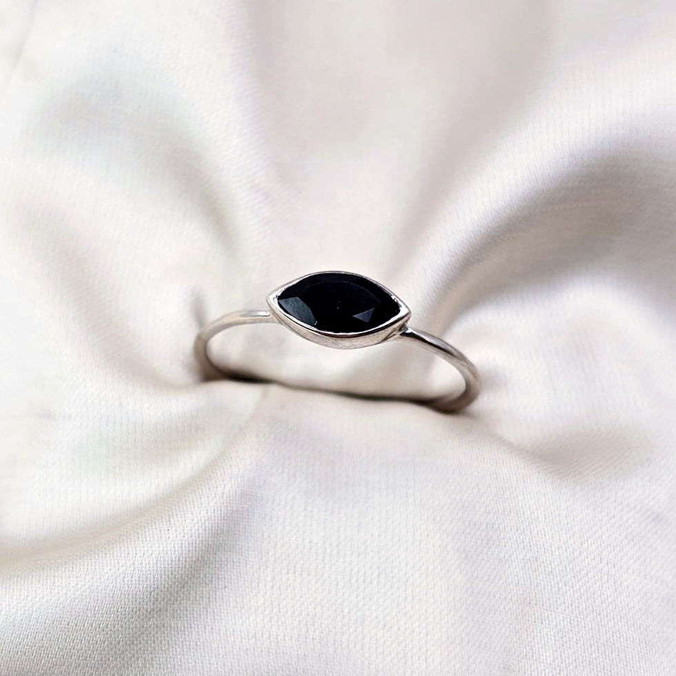 Thumbnail: Marquis Gemstone Stacking Ring