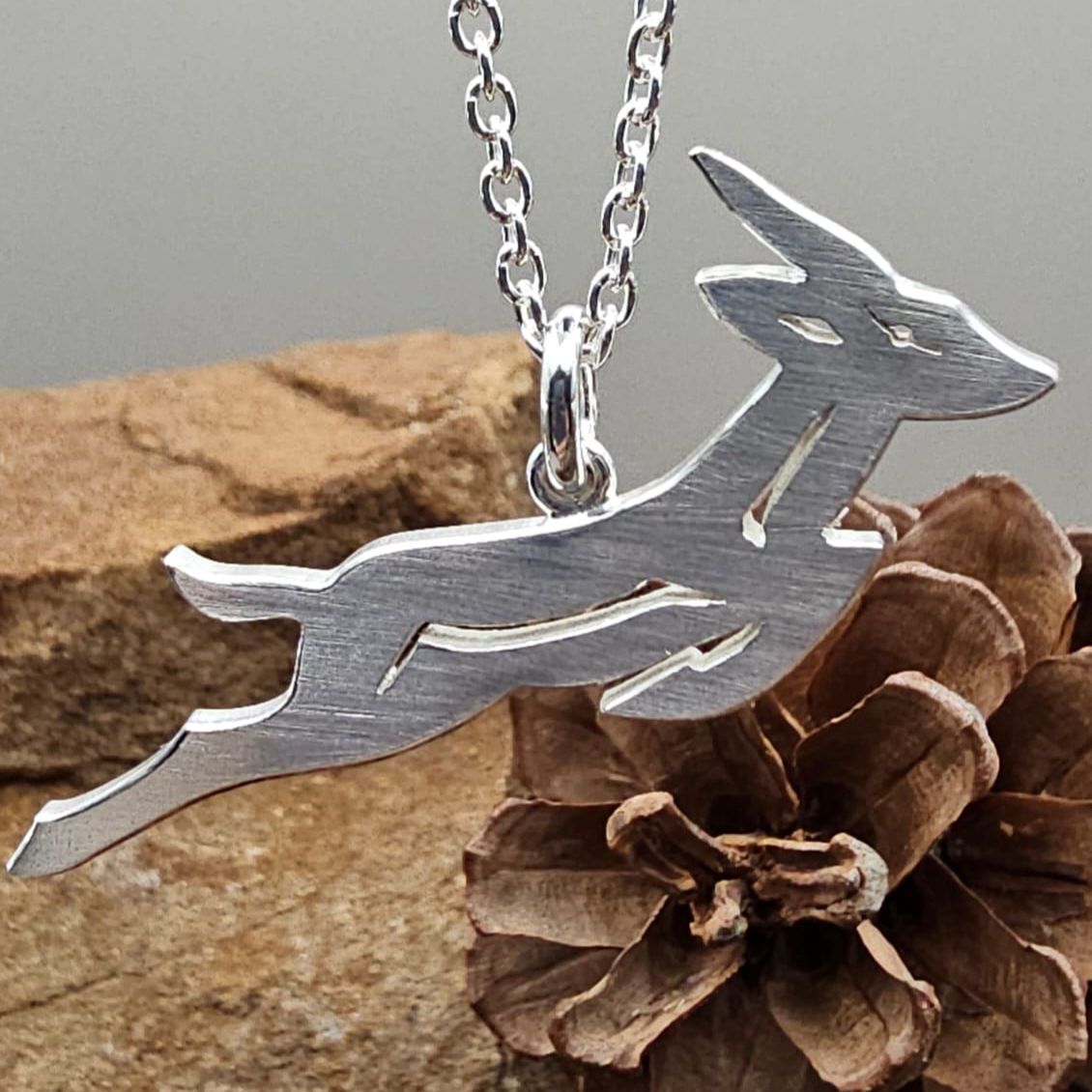 Springbok Silhouette Pendant