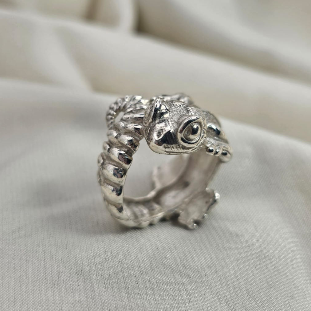 Leopard Gecko Wrap Ring