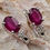 Thumbnail: Ruby Claw Set Drop Earrings