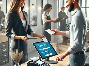 DALL·E 2024-10-15 11.49.14 - A realistic salon interior with a focus on the checkout proce