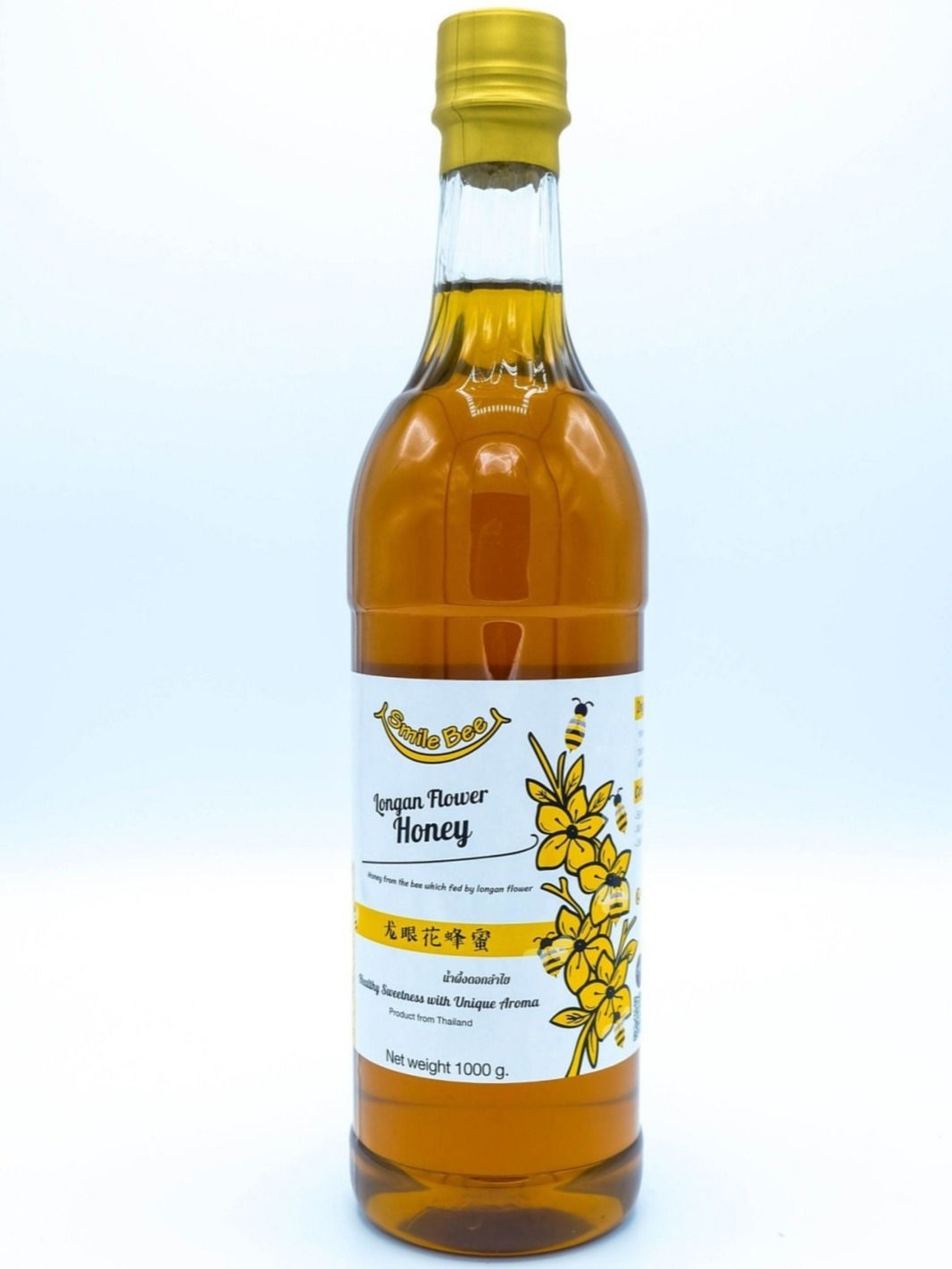 น้ำผึ้งดอกลำไย ขวดกลม, Honey, 龙眼花养蜂的蜂蜜 1000 g.