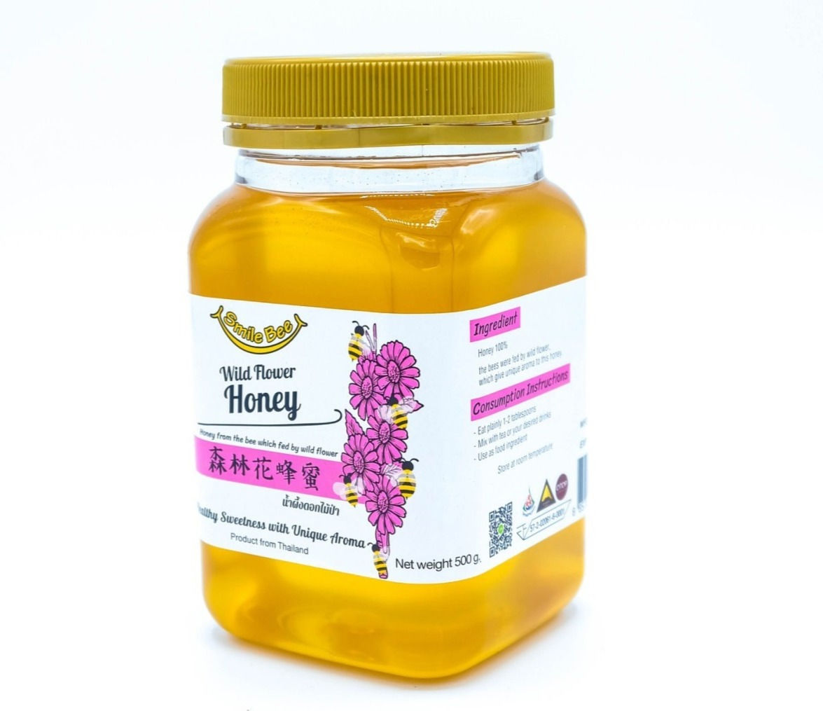 น้ำผึ้งดอกป่ากระุปุก, Honey, 野花养蜂的蜂蜜 500 g.