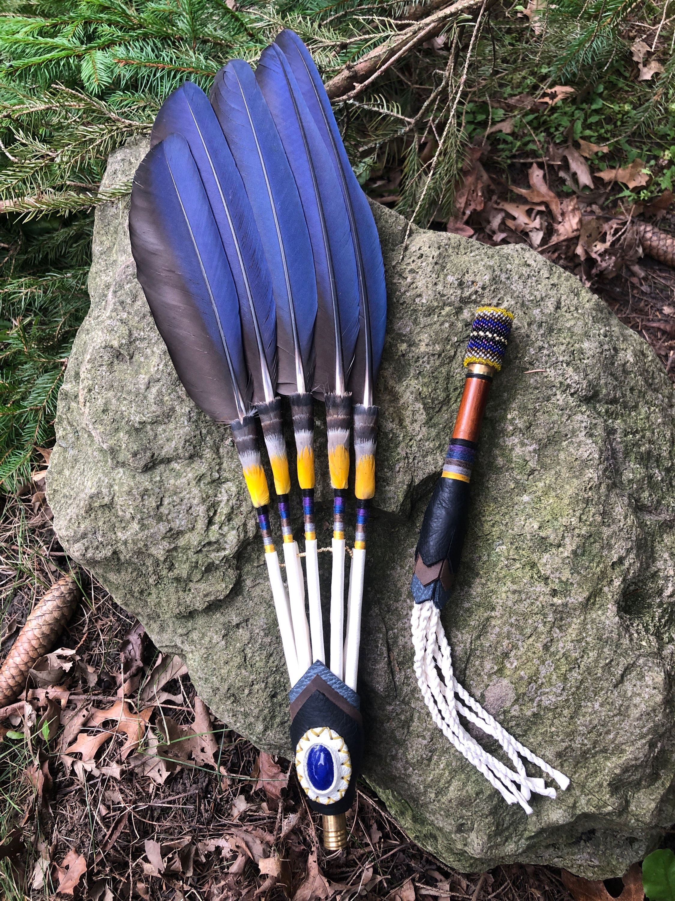 Macaw Feather Fan