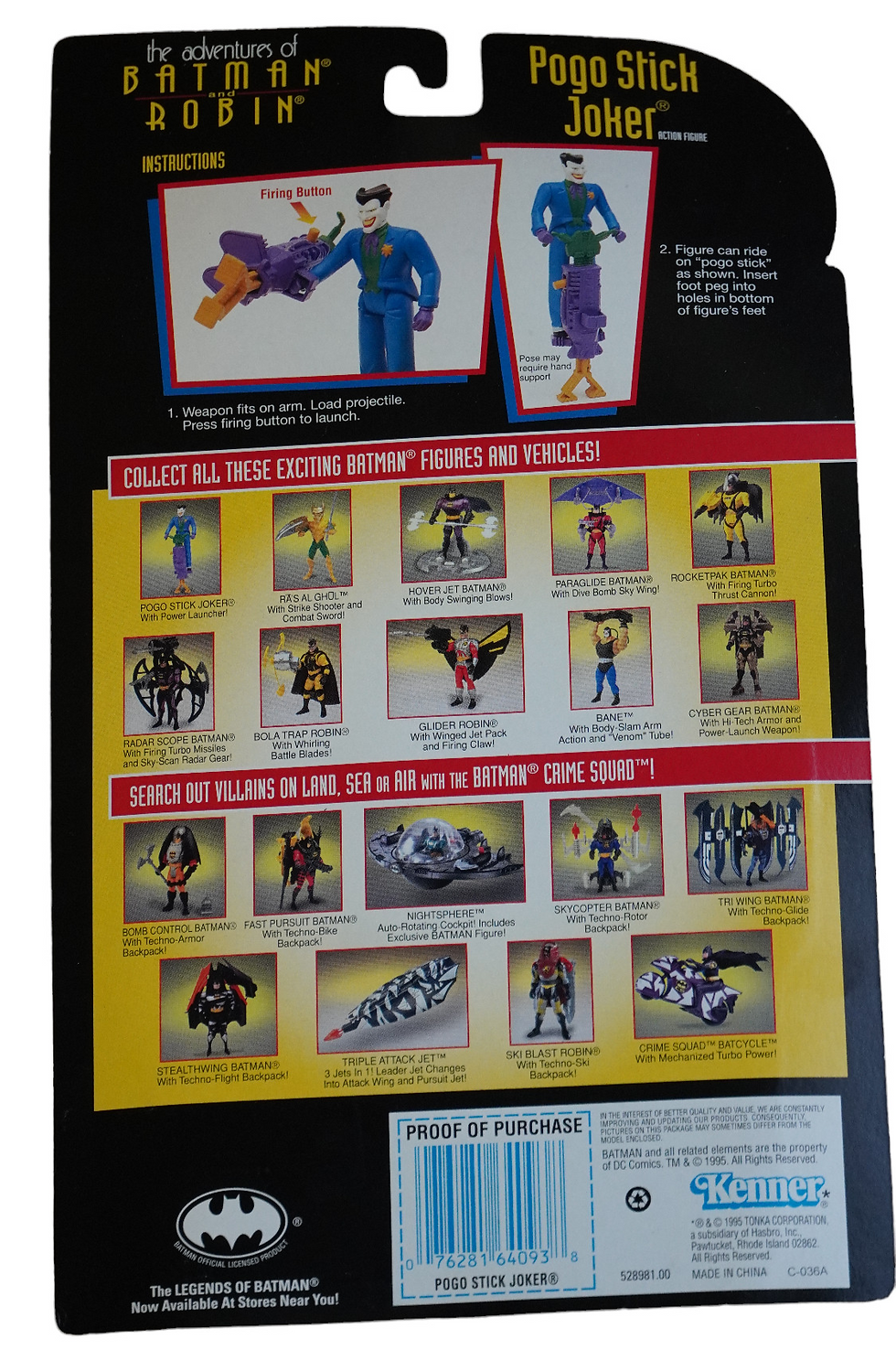 Thumbnail: Kenner The Adventures of Batman Pogo Stick Joker (1995)