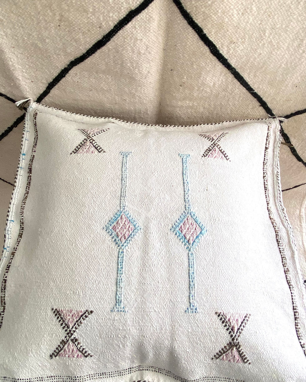 Miniature : Housse de coussin Sabra Blanc