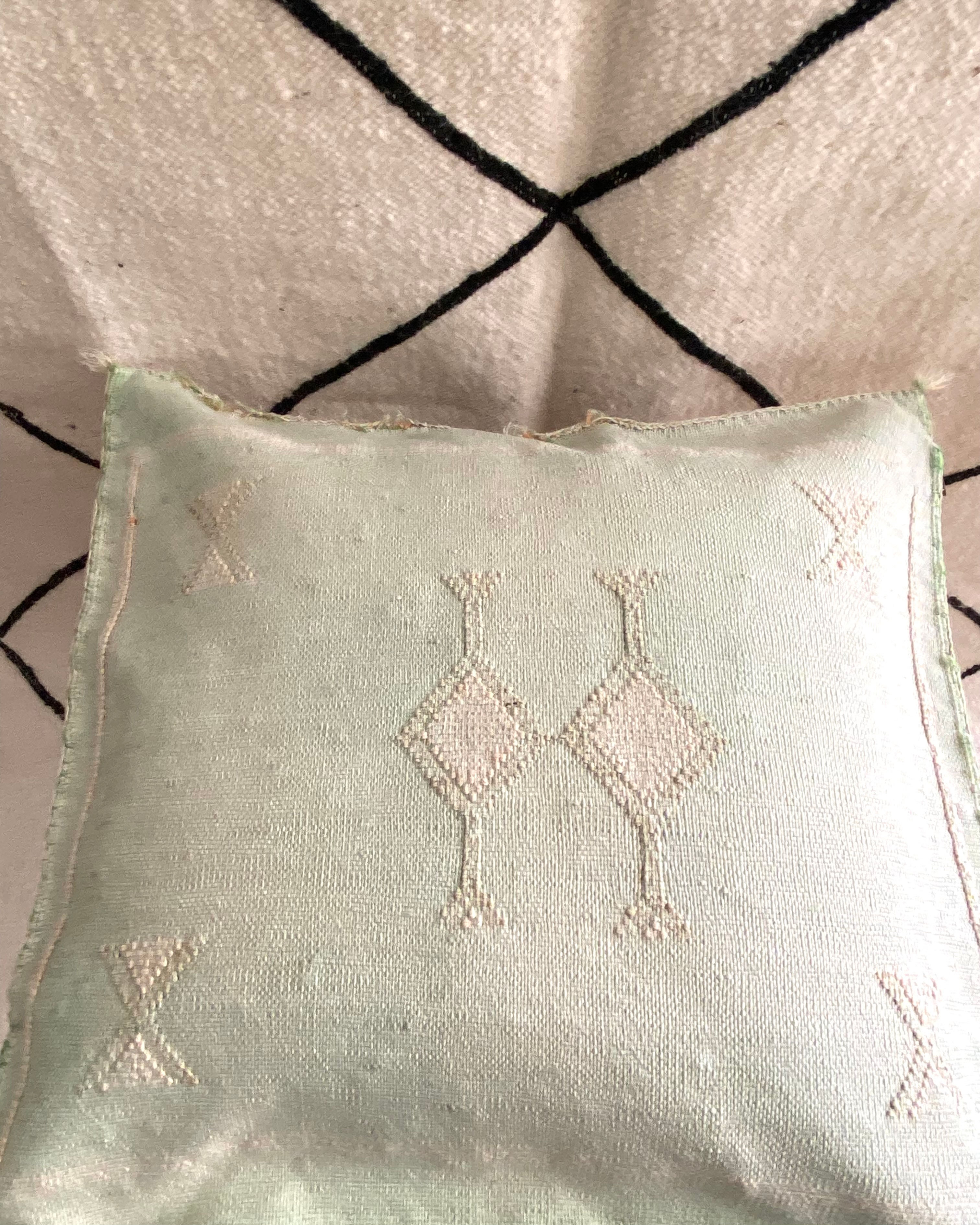Housse de coussin Sabra Vert d'Eau