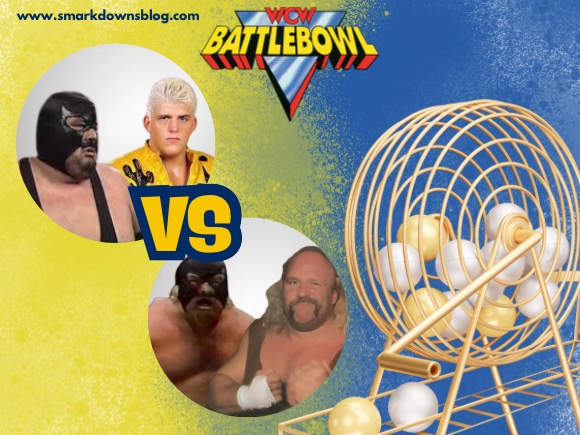 Dustin Rhodes & King Kong vs. The Equalizer & Awesome Kong WCW Battlebowl 1993 Custom Match Card Design
