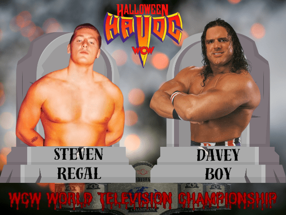 Lord Steven William Regal vs. The British Bulldog Davey Boy Smith WCW Halloween Havoc 1993 Custom Match Card Design