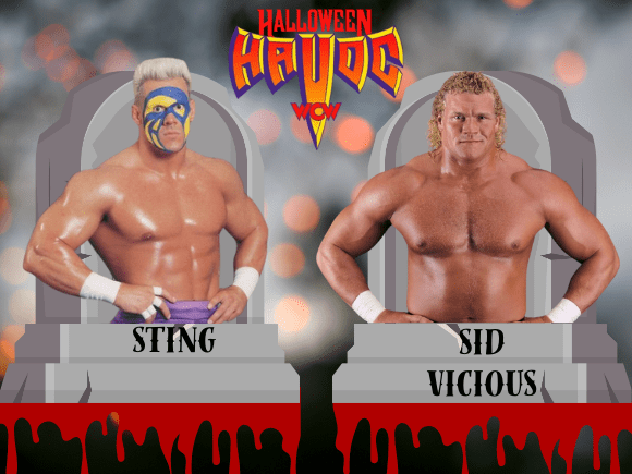Sting vs. Sid Vicious WCW Halloween Havoc 1993 Custom Match Card Design