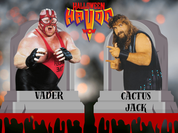 Big Van Vader vs. Cactus Jack WCW Halloween Havoc 1993 Custom Match Card Design