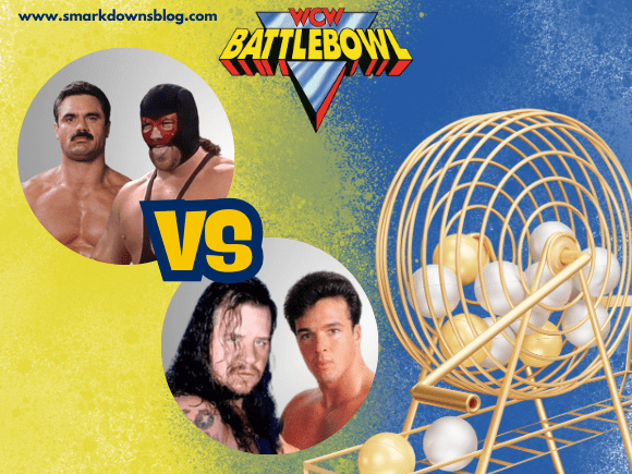 Rick Rude & Shanghai Pierce vs. Marcus Alexander Bagwell & Tex Slazenger WCW Battlebowl 1993 Custom Match Card Design