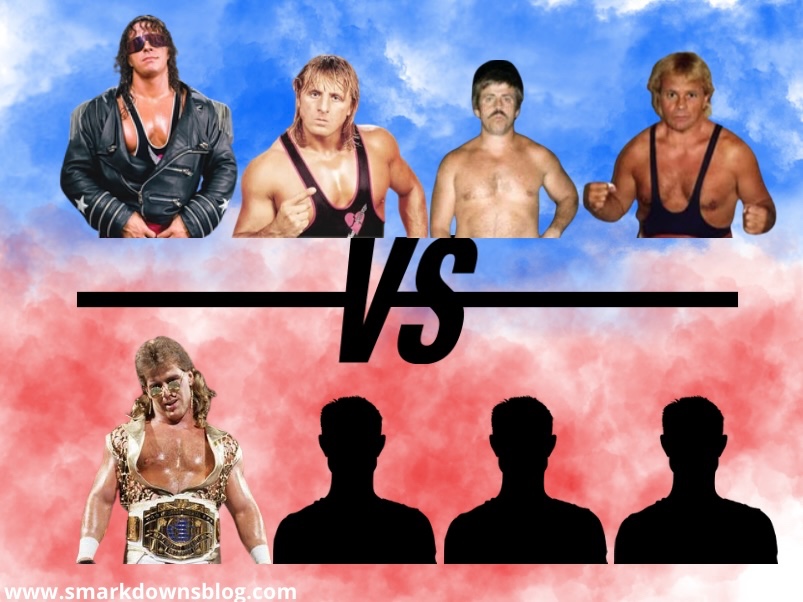 The Hart Family vs. Shawn Michaels & His Knights WWF WWE Survivor Series 1993 Match Card