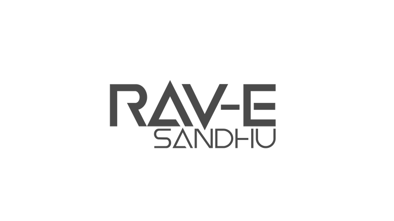 Rav-E Sandhu - Official Logo - Final File - PNG White - Desi Graphix.png