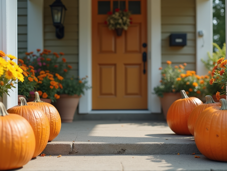 Transform Your Porch with Flowers and Pumpkins