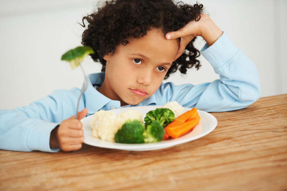 Child reluctant to eat vegetables