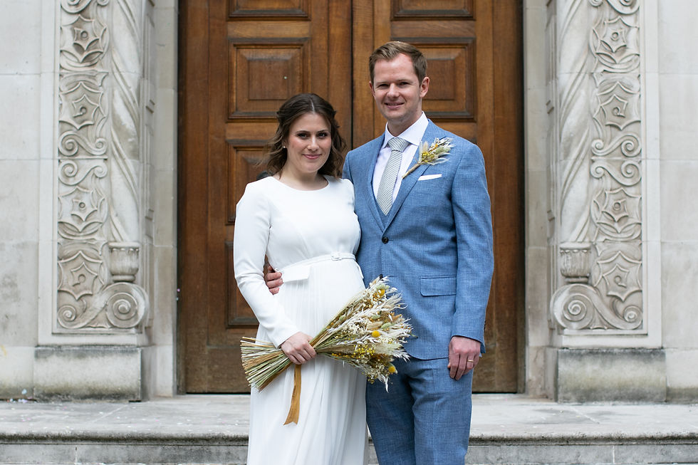 Photography on steps of Wandsworth Town Hall