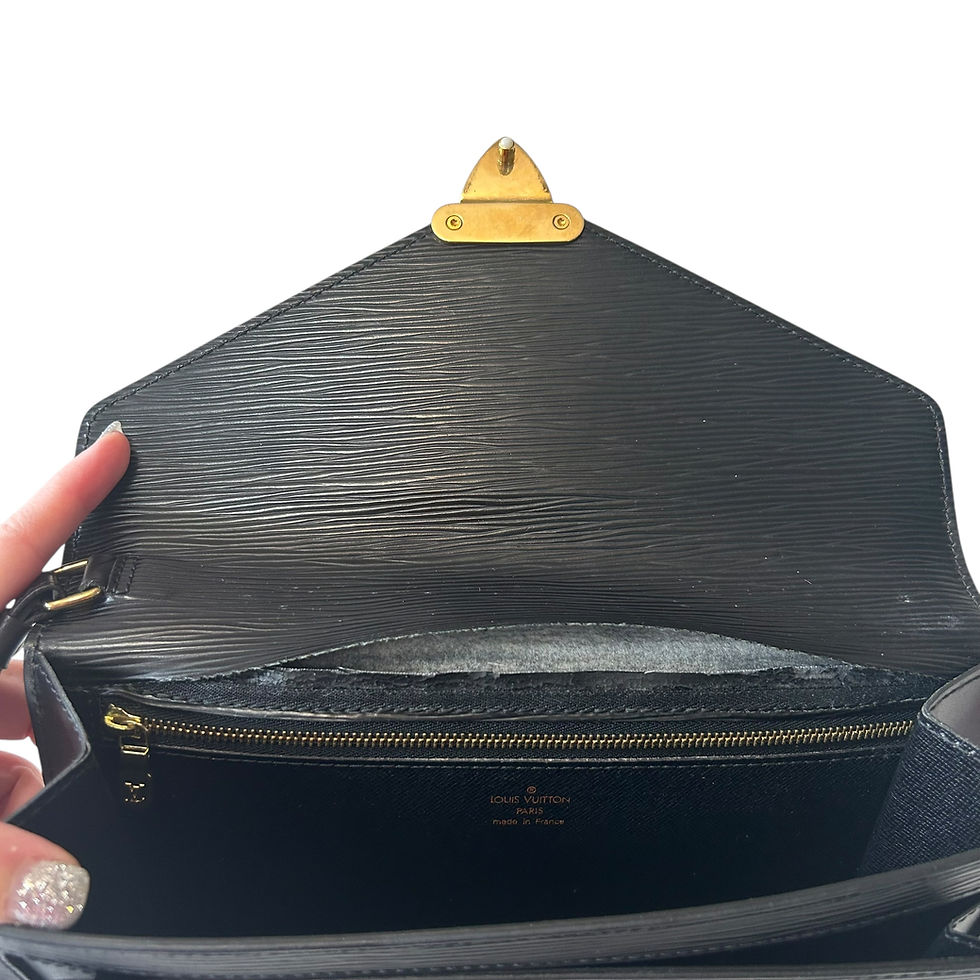 Thumbnail: Louis Vuitton Vintage 1994 Black epi Dragonne clutch / wristlet