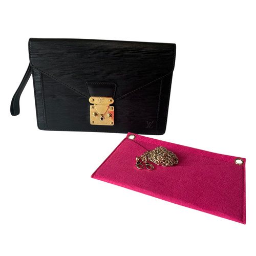 Louis Vuitton Vintage 1994 Black epi Dragonne clutch / wristlet