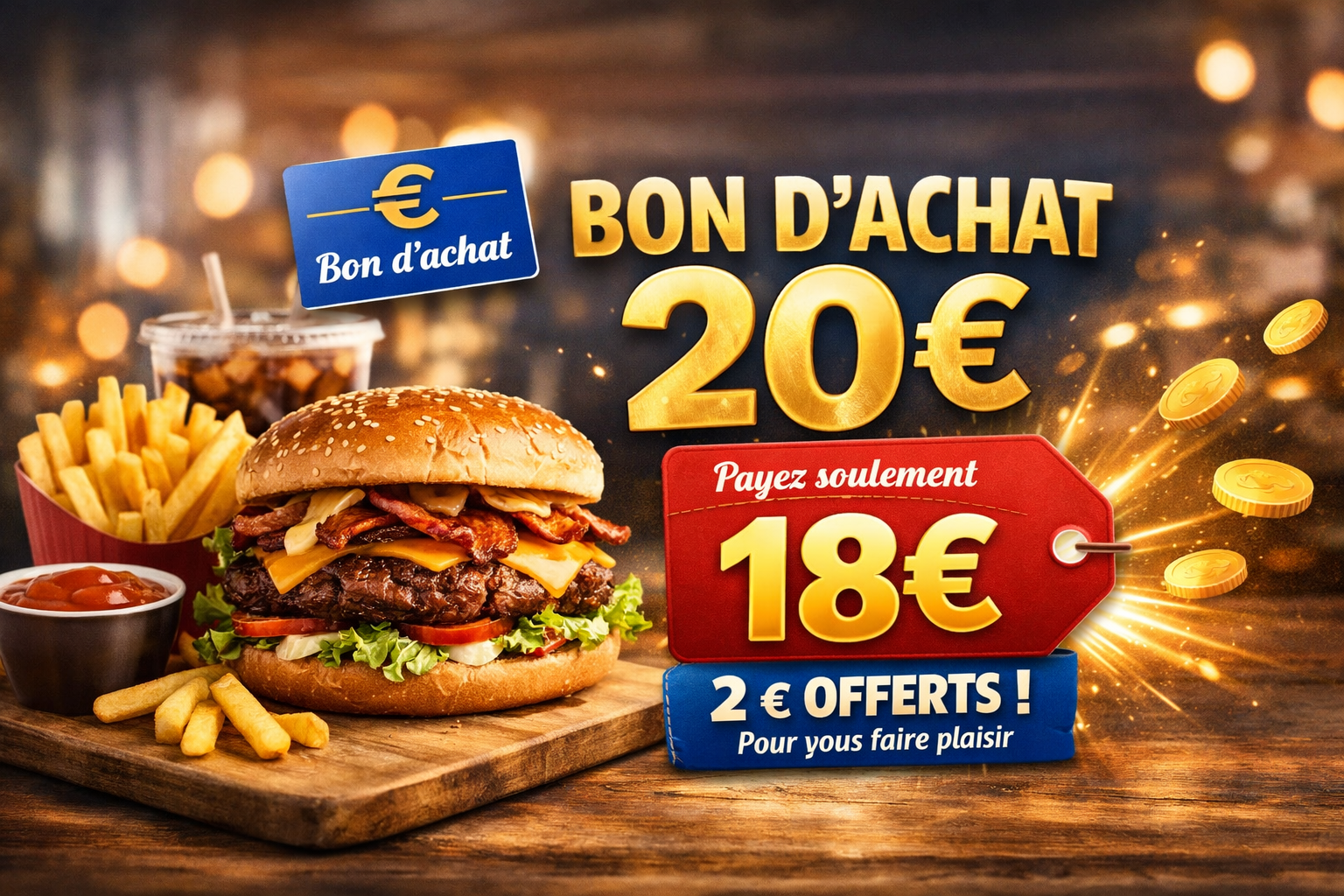 🍔 Bon de 20€ chez Les Burgers de Sophie Payez moins, profitez plus 😋✨