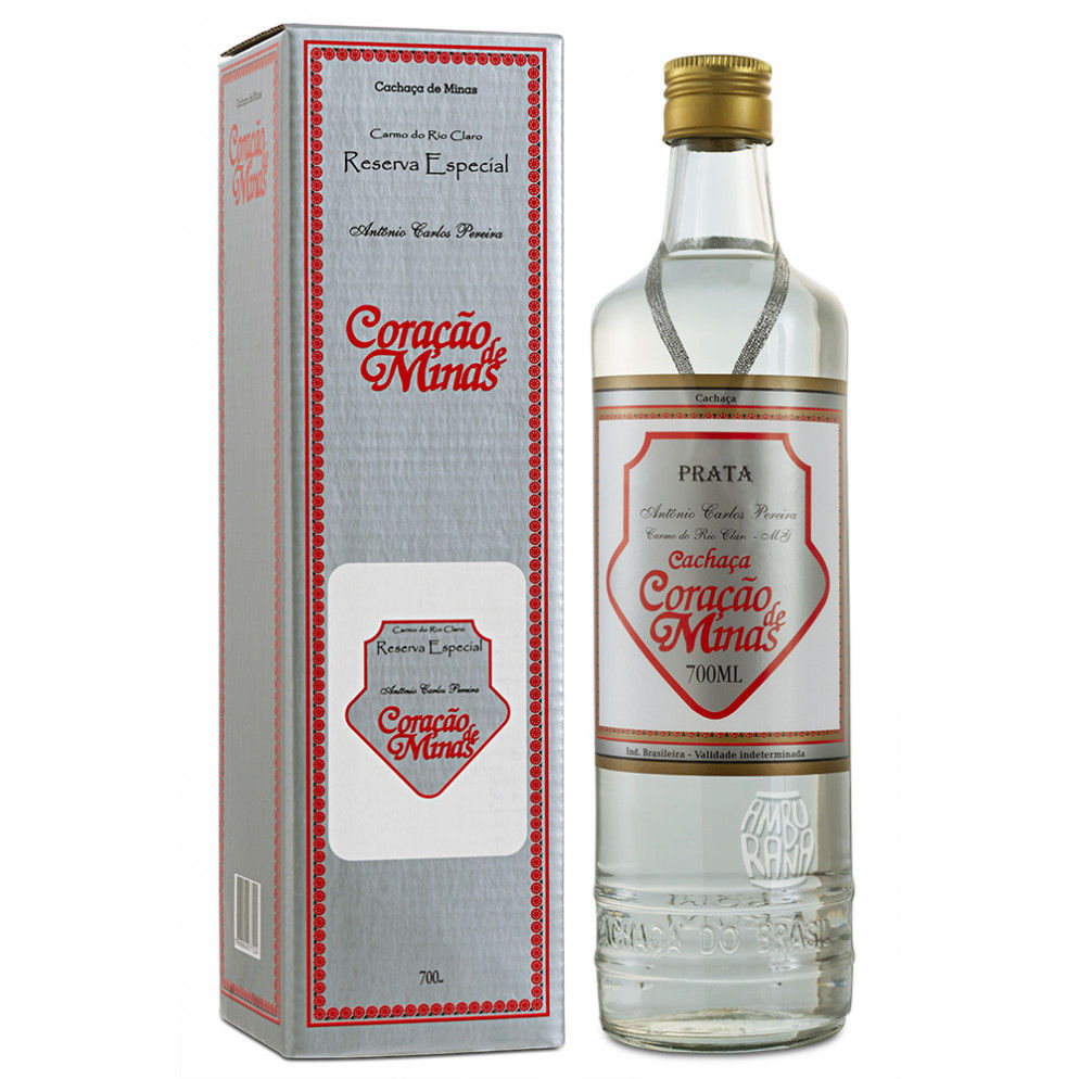 Cachaça Coração de Minas Prata 700ml