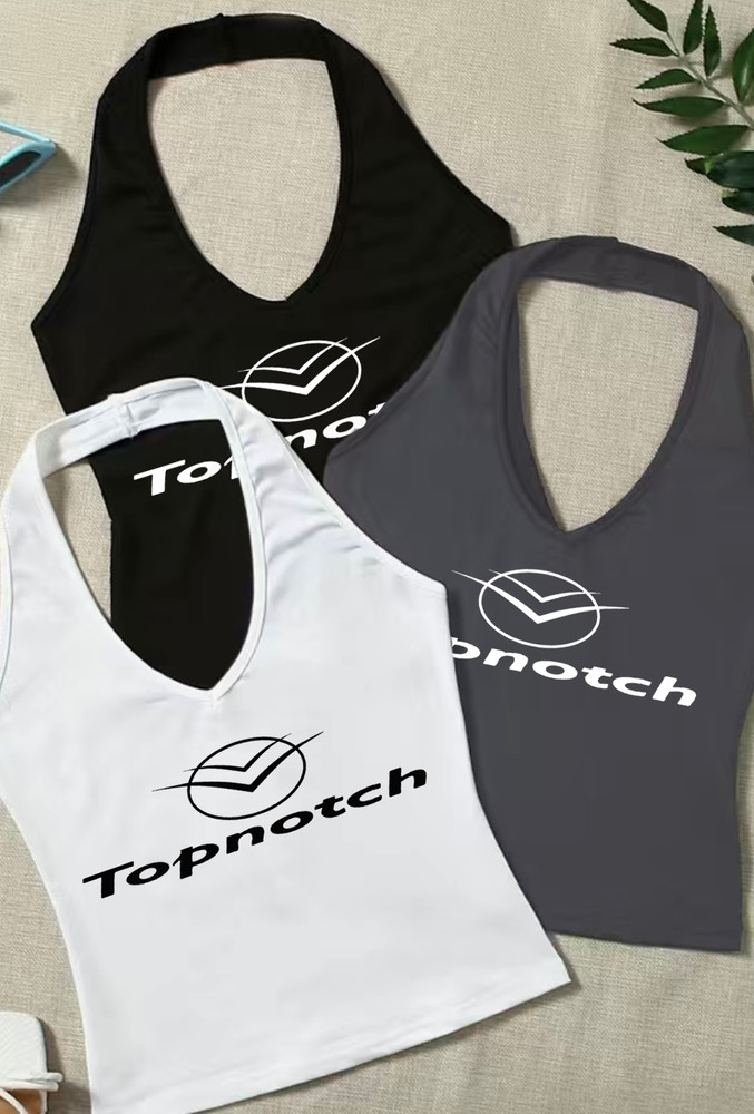 V-Neck Backless Top