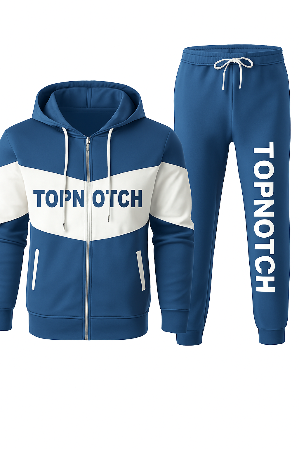 Light Blue & White Unisex Sweat Suit