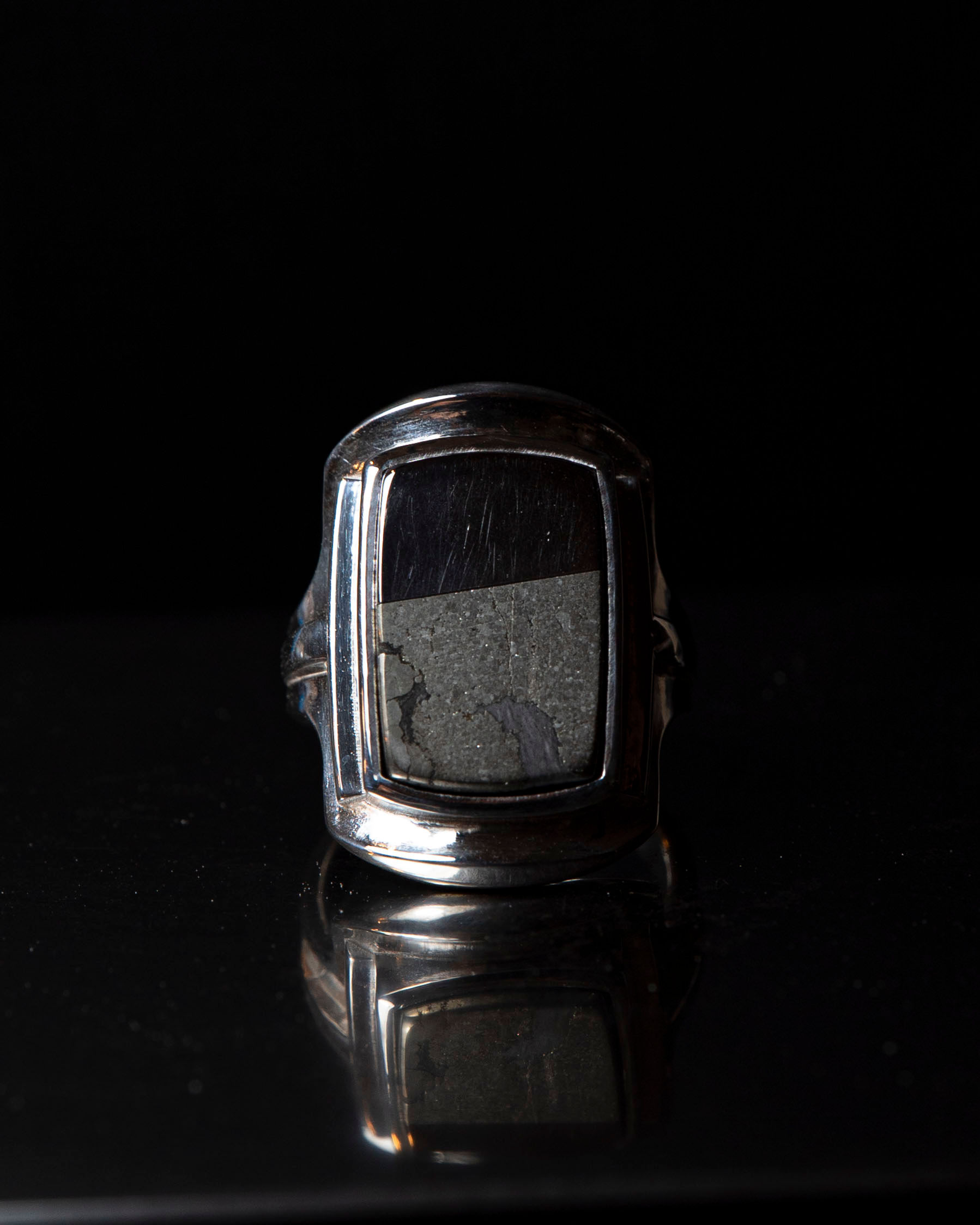 METEORITE & PYRITE RING <SIGNATURE COLLECTION>