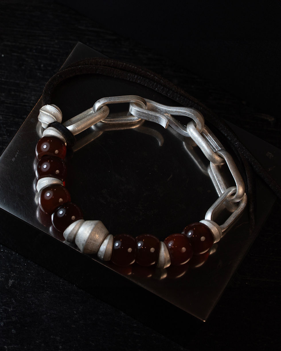 サムネイル： "PARO" TIBETAN OLD AGATE BEADS BRACELET <SIGNITURE COLLECTION>