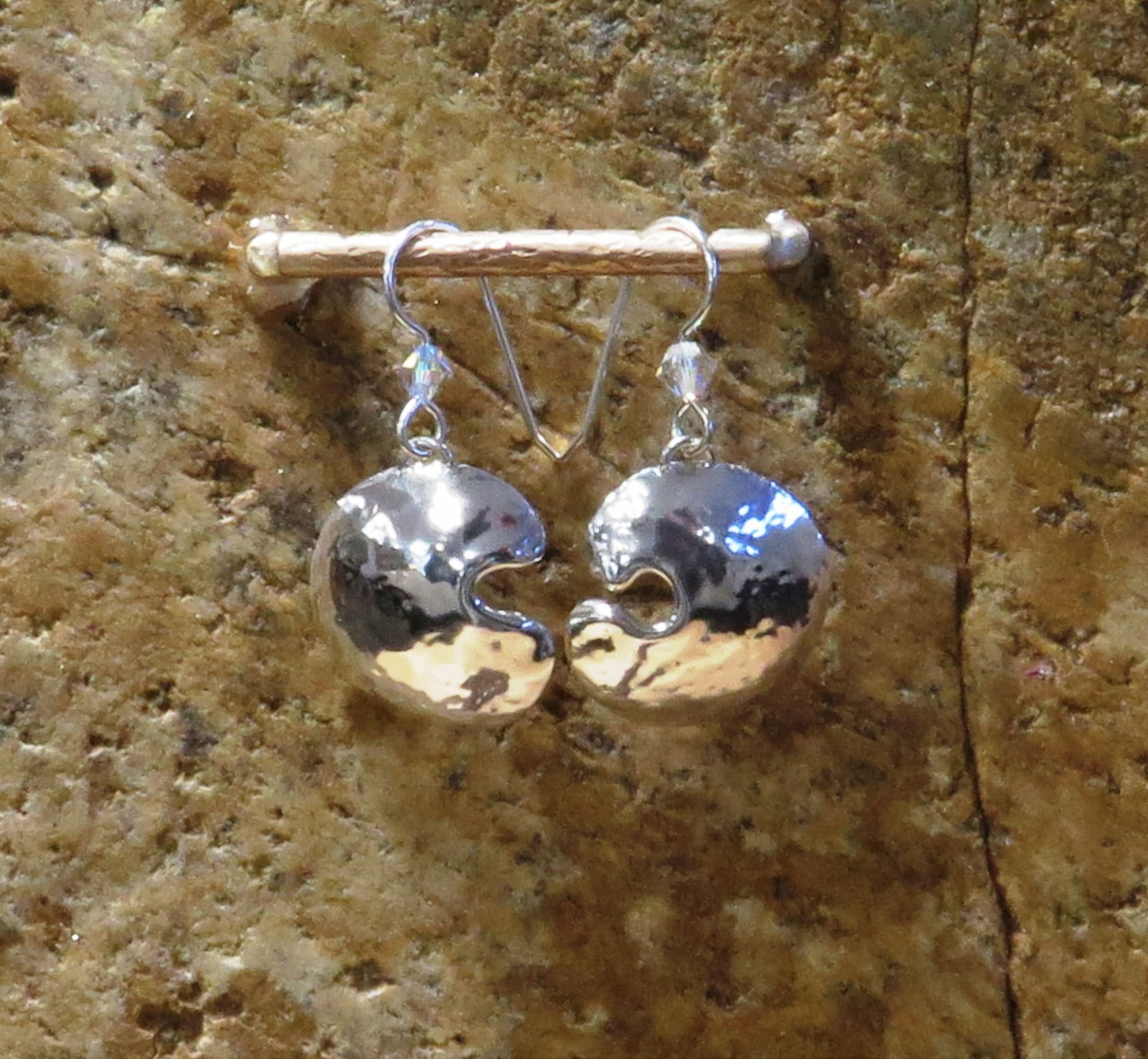 Sterling Silver Hammered discs