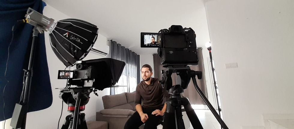 Expert filming session for personal branding video in Nicosia, Cyprus