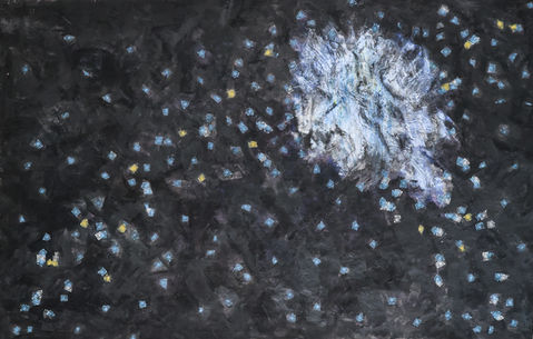 abstract painting named breaking the sky by visual artist kai-li ma
for her ongoing series inner strata