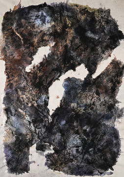 abstract painting named where it settled by visual artist kai-li ma
for her ongoing series inner strata