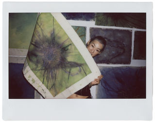 kai-li ma with her art paintings