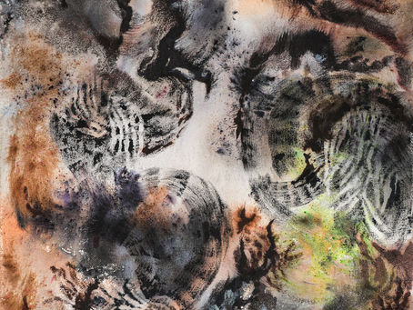 abstract painting named beneath the surface by visual artist kai-li ma
for her ongoing series inner strata