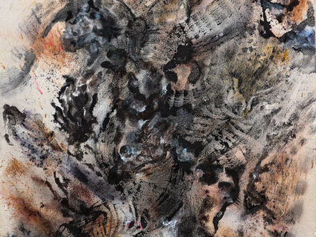 abstract painting named beneath stillness by visual artist kai-li ma
for her ongoing series inner strata