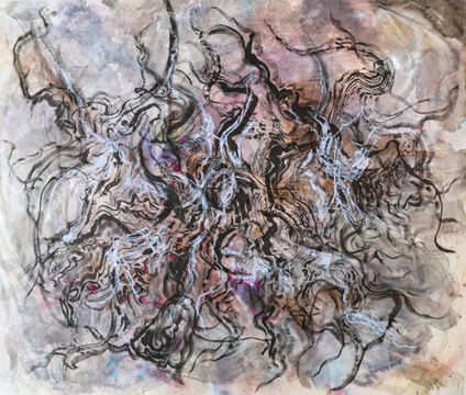 abstract painting named a form of waiting by visual artist kai-li ma
for her ongoing series inner strata