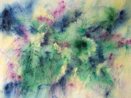 abstract painting named now incomplete by visual artist kai-li ma. for her ongoing series perfectly imperfect phase two