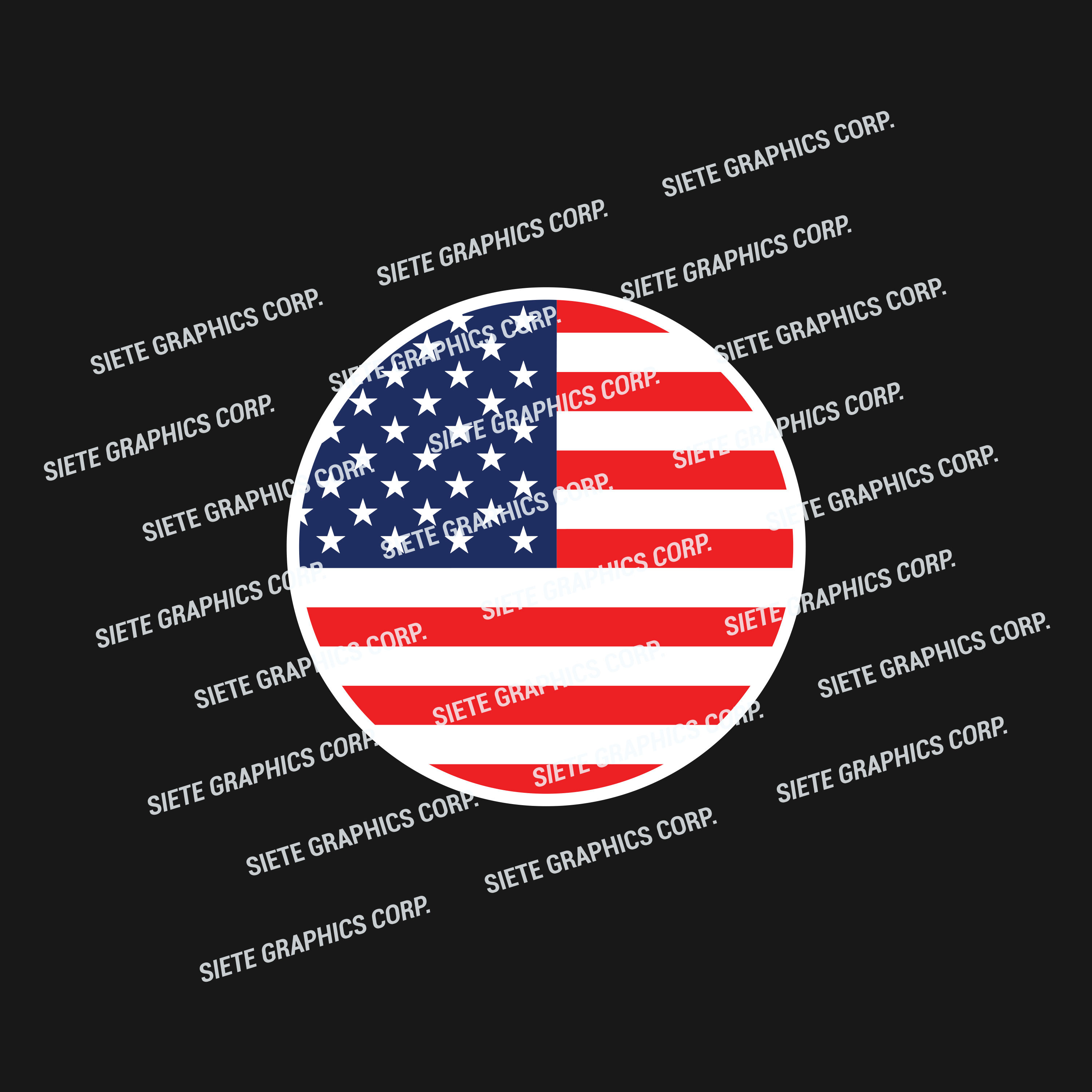 USA Button Decal