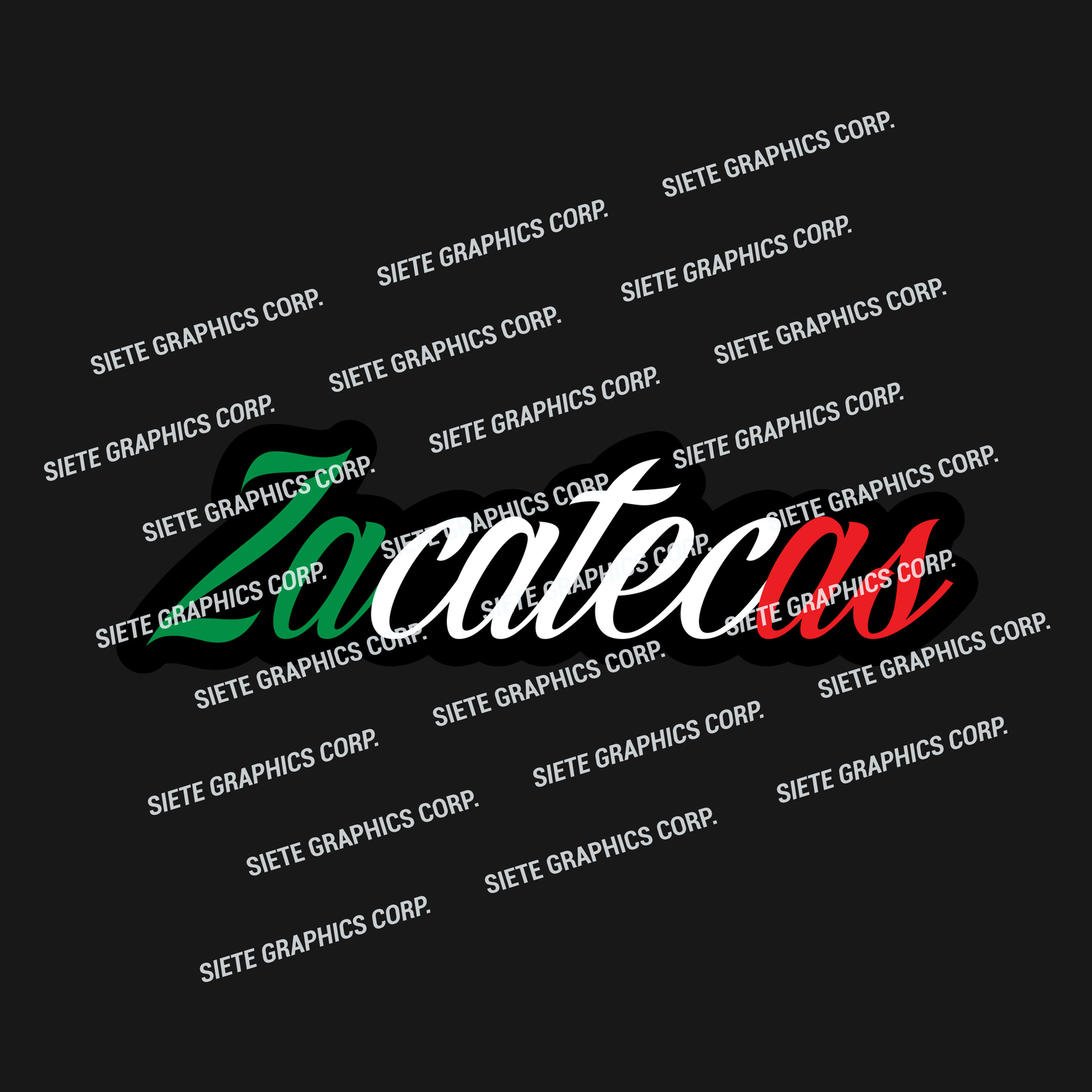 Mexican States Text Decal A-Z