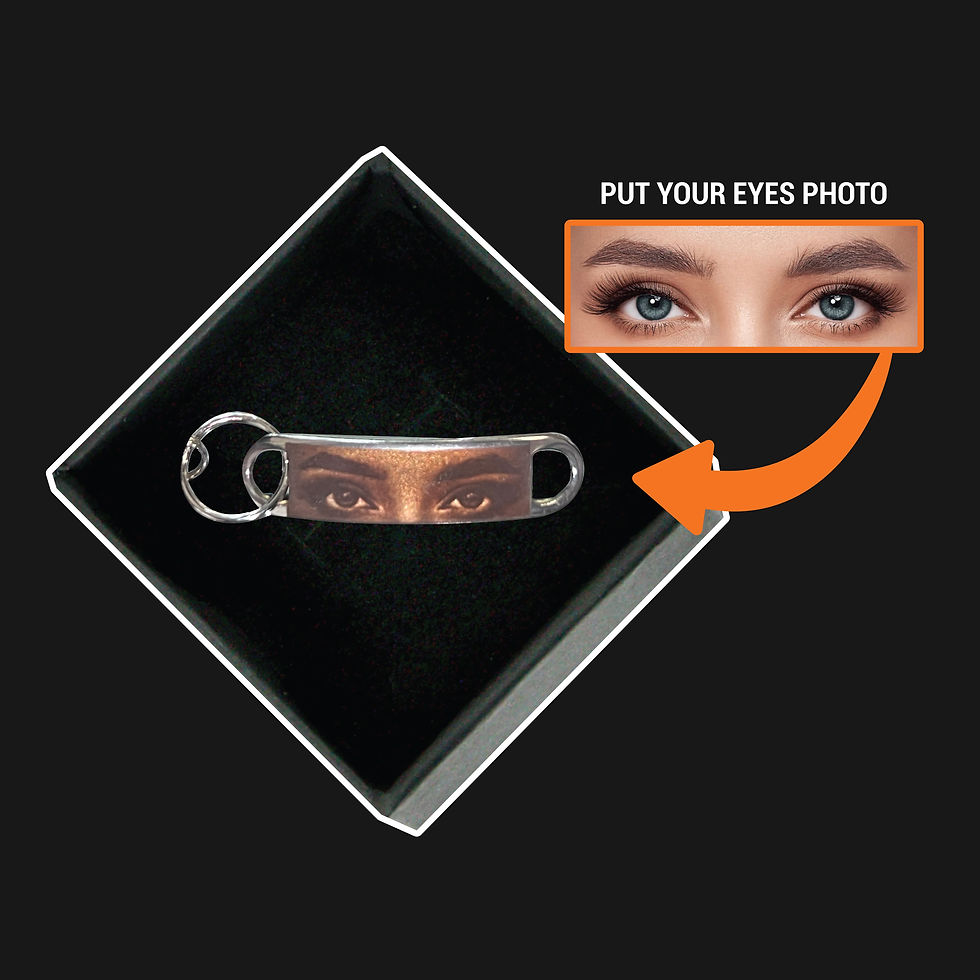 Thumbnail: Personalized Engraved Metal Keychain – Custom Photo Detail