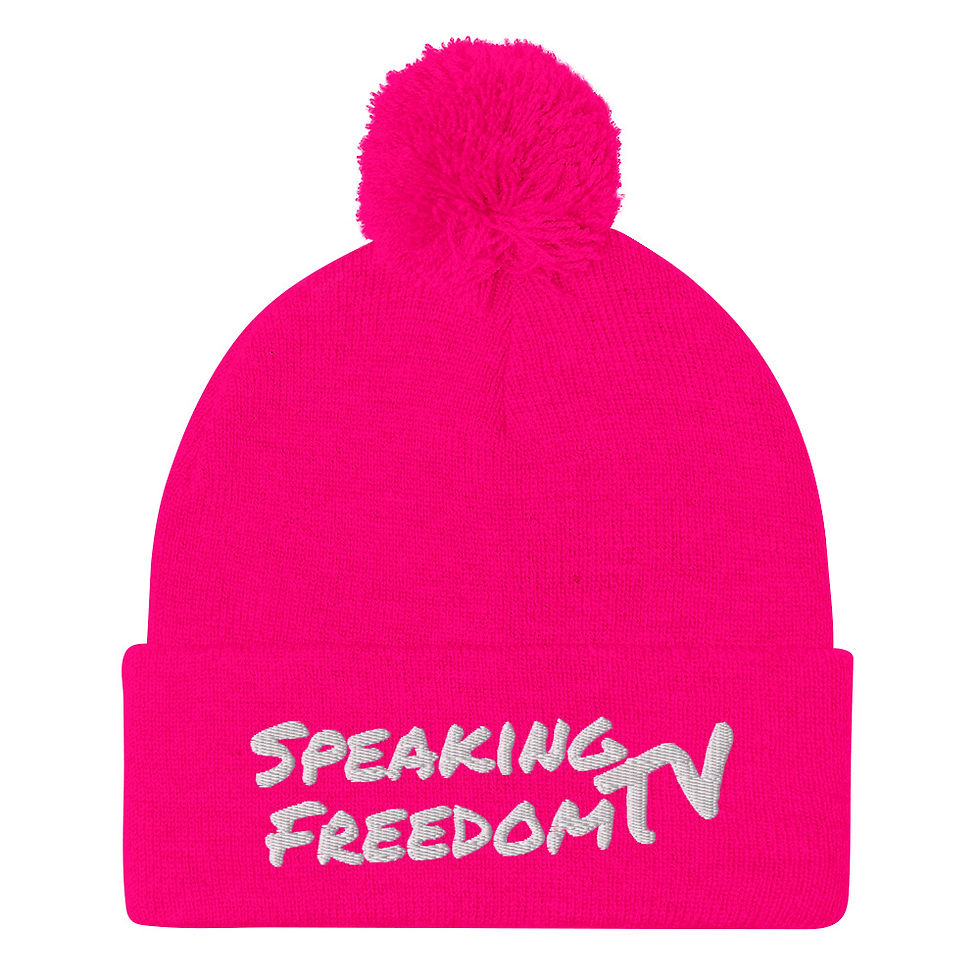 Thumbnail: Pom-Pom Speaking Freedom TV Beanie