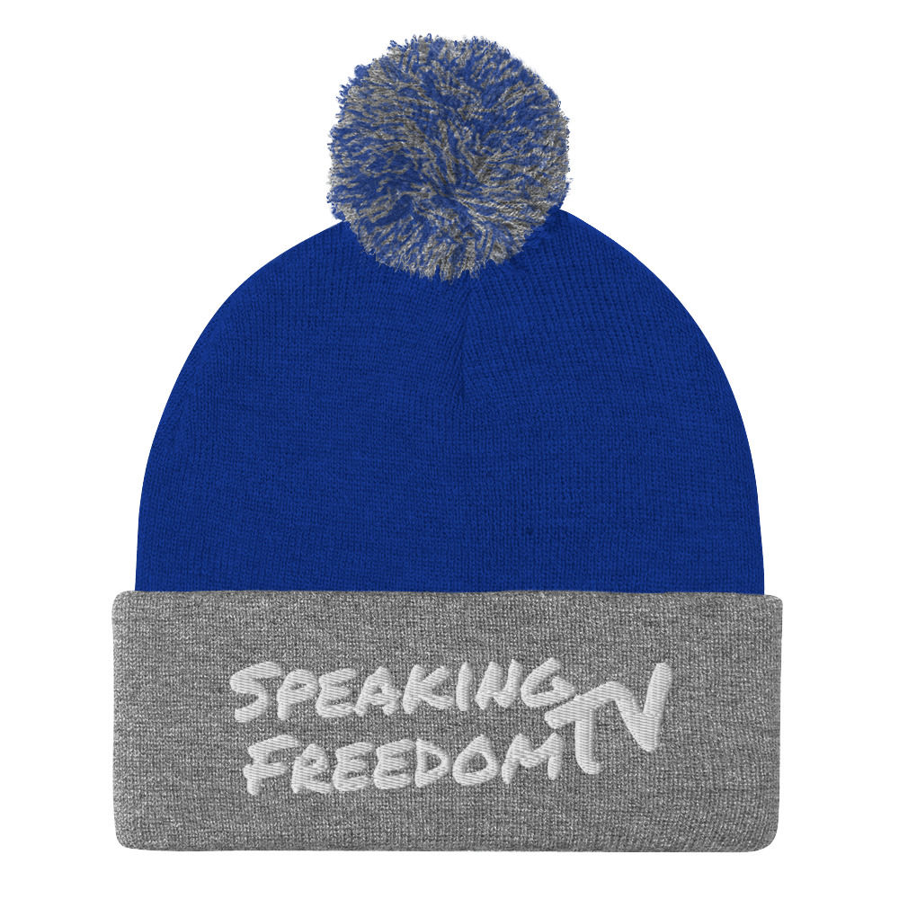 Pom-Pom Speaking Freedom TV Beanie