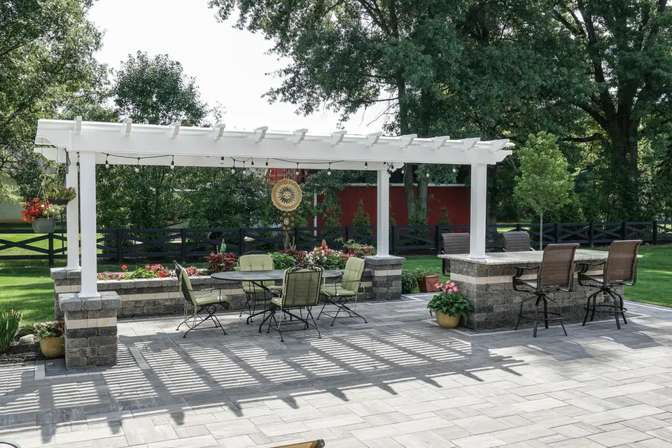 Outdoor Structures like this pergola done by Ciminello's Landscaping in Columbus Ohio
