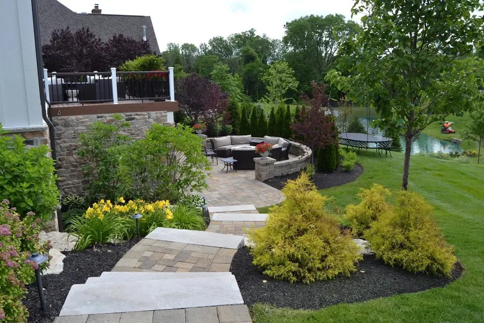 Paver Patio Steps and Walkway in Columbus Ohio done by Ciminello's Landscaping