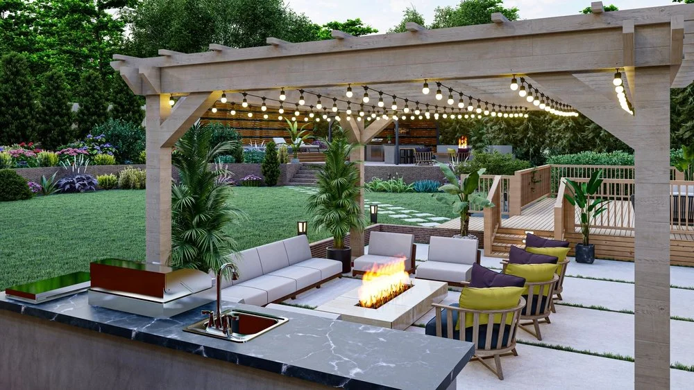 Outdoor Living experience with a Pavilion and Outdoor Kitchen in Columbus, Ohio
