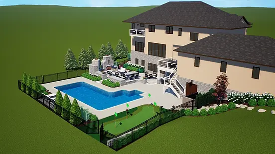 3D Rendering of Landscaping Project in Columbus, Ohio