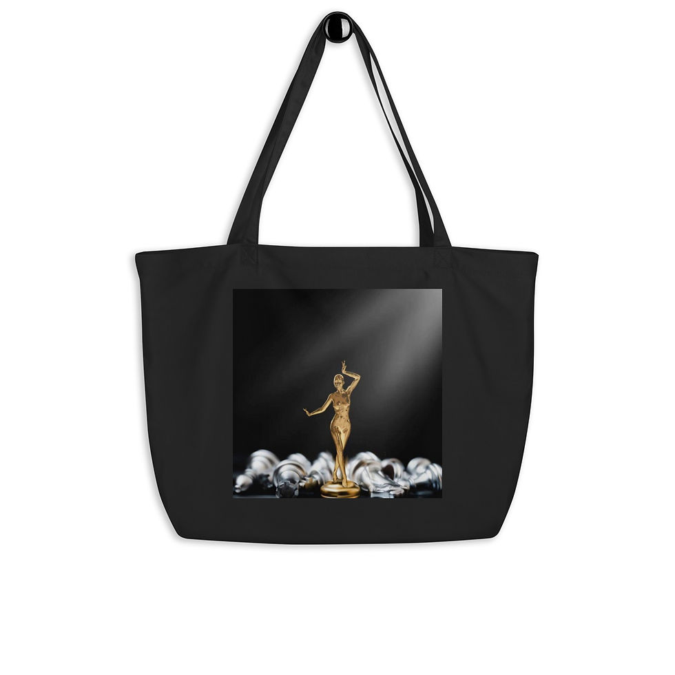 Thumbnail: Queen Chess large organic tote bag